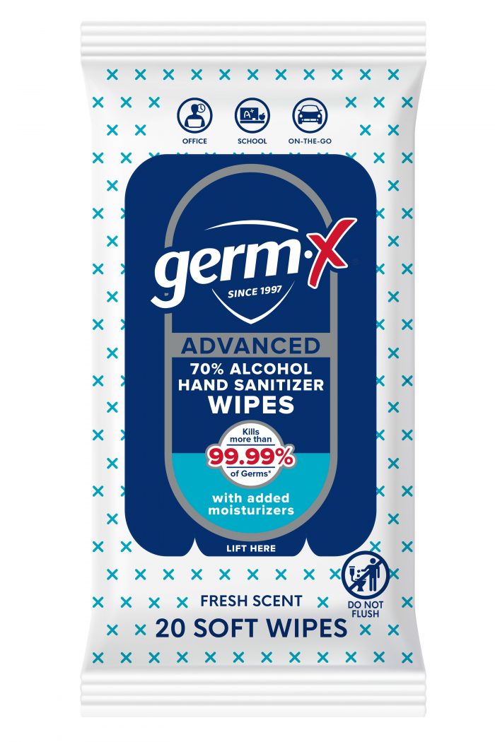 Germ-X®  Advanced Single Use Hand Sanitizing Wipes